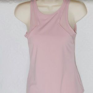 Pink Fabletics Top Sz XS Built in Bra & Mesh Sides